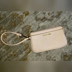 Calvin Klein, Small, Leather, Wristlet, Wallet, Pouch